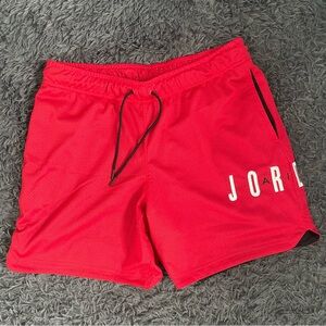 Men Size Large Nike Air Jordan Mesh Shorts  Red Above Knee CV3098-687